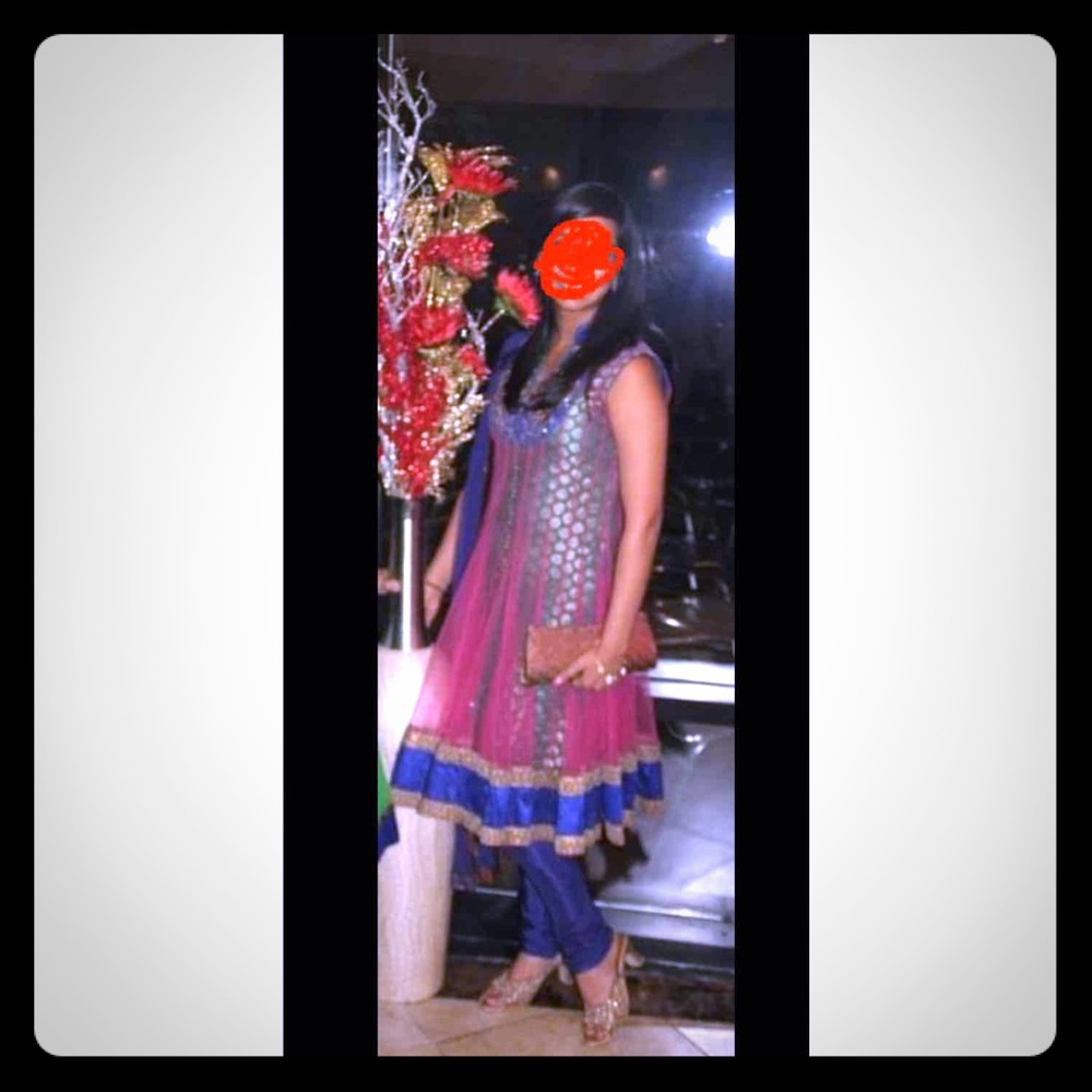 Multicolor Indian anarkali dress